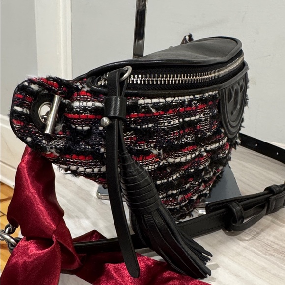 Tory Burch Bag Tory Fleming Tweed Belt Bag Fanny Pack - Picture 7 of 17